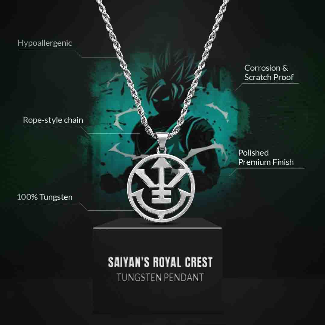 Saiyan's Royal Crest Pendant anime pendant - product benefits and materials