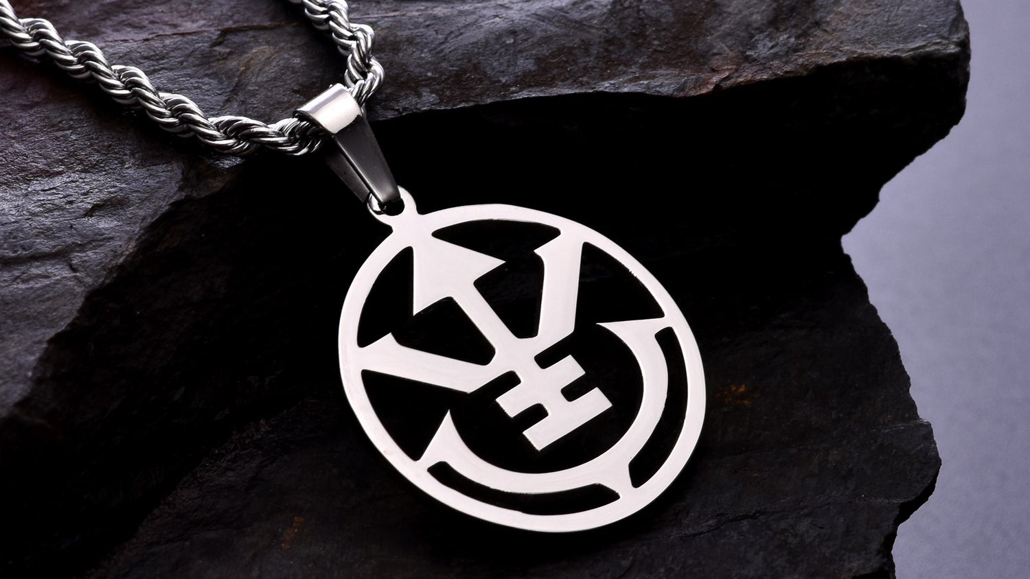 Saiyan Royal Crest pendant from the Dragon Ball Z range on dark slate