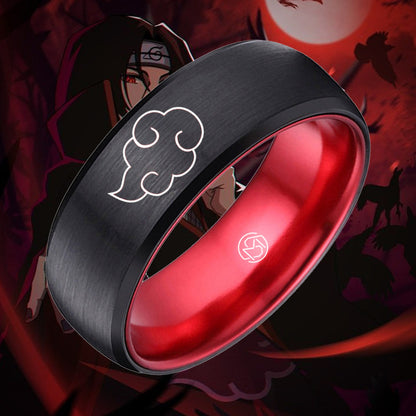 Akatsuki Cloud Pendant + Akatsuki Cloud Ring [Tungsten]