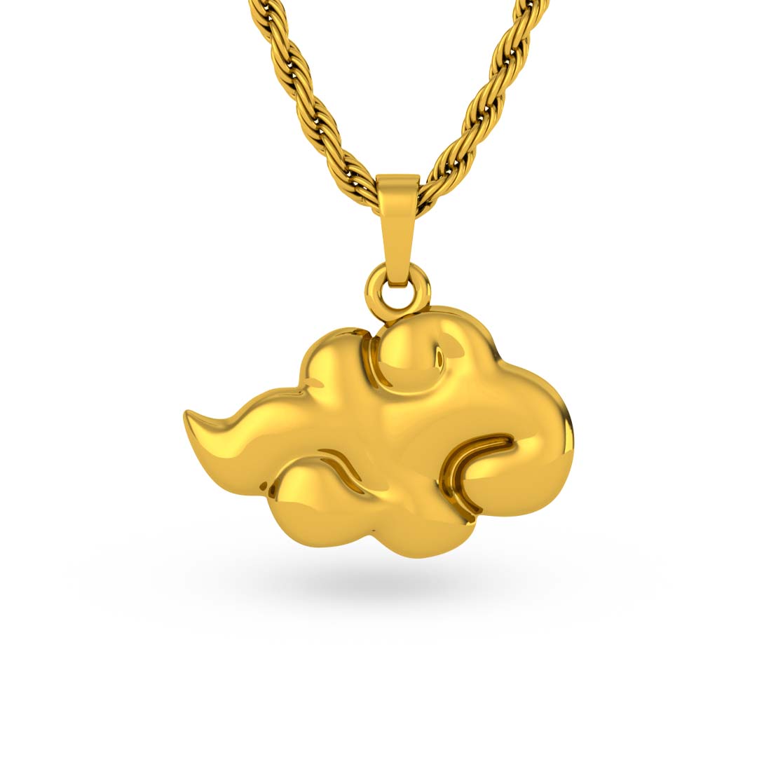 Akatsuki Cloud 18K Gold Pendant [Tungsten]