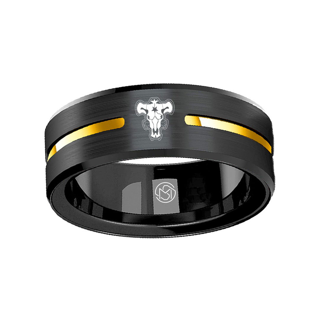 Black Bull 18K Gold Tungsten Ring – MugenSense