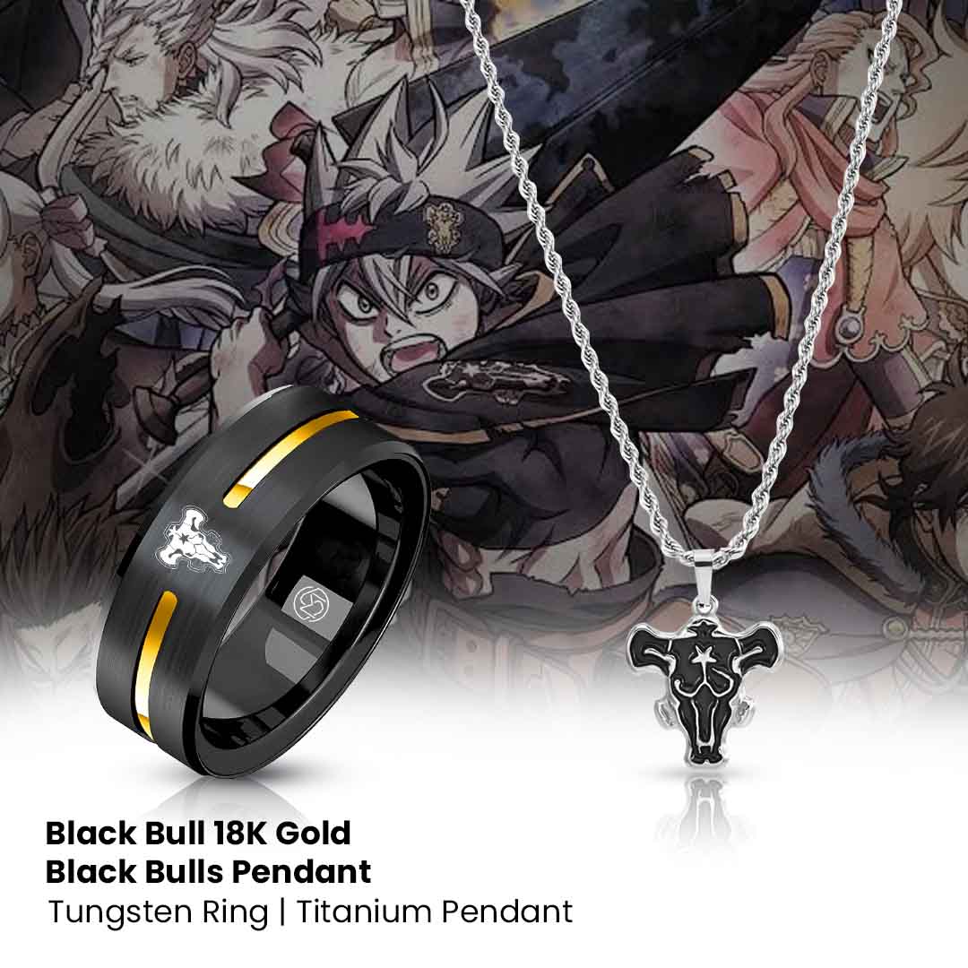Black Clover Pack Black Bull + Black Bulls Pendant