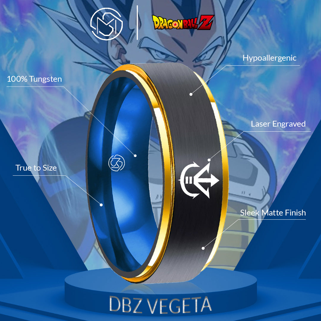 DBZ Vegeta 18K Gold Tungsten Ring – MugenSense1