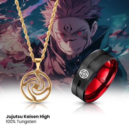 Jujutsu Kaisen Pendant + Jujutsu Kaisen High Ring [Tungsten]