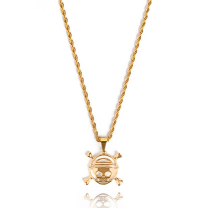 Straw Hat Pirates Pendant + Zoro Pirate Hunter Ring [Tungsten]