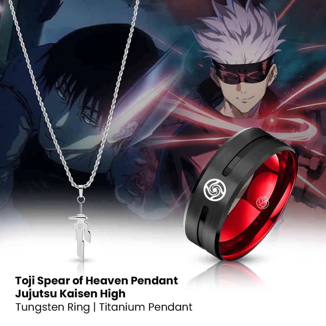 Toji Spear of Heaven Pendant + Jujutsu Kaisen High Ring