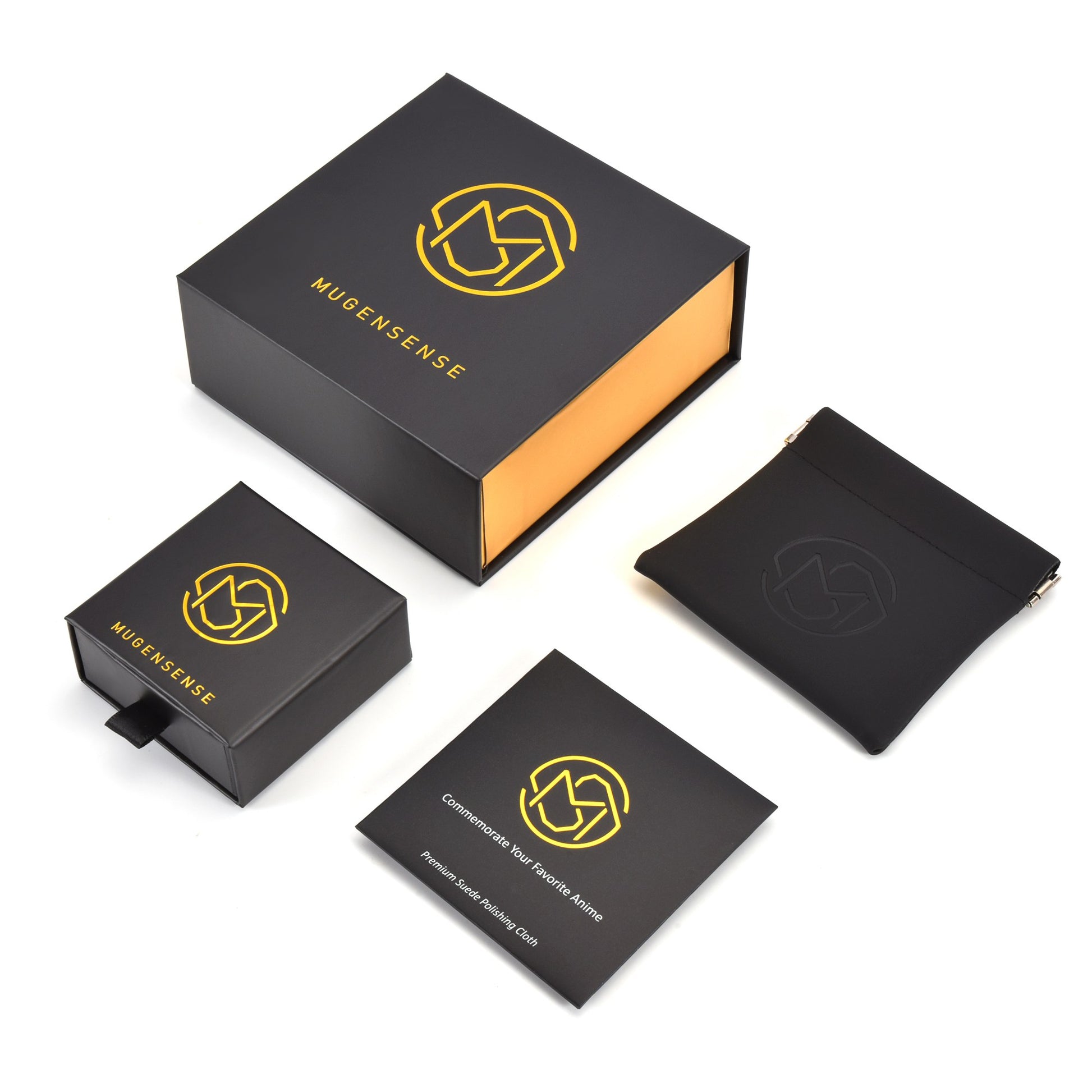 MugenSense packaging - box, pouch and story card