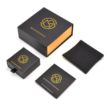 MugenSense packaging - box, pouch and story card
